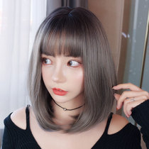 Wig female short hair lifelike medium and long straight hair natural full head cover long hair net red cute Xinzhi Lei lock hair set