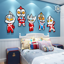 Cartoon Altman decoration childrens room small bedroom bedside background wall 3d wall stickers