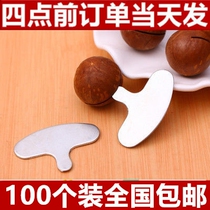 Hawaiian fruit shell opener mini stainless steel nut opening direct sale special 100 pack