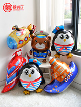 Boy Birthday Party Decoration Scene Arrangement Supplies Cartoon Sailor Aluminum Film Balloon Baby Boys arrangement