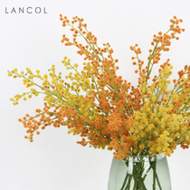 Lancol Brief Light Lavish Emulation Flower Orange Color Alloy Jumping-room To Put Flower-Like Board Room Decoration Photography Fake Flowers