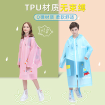 Primary school students children raincoat Boys and girls rain gear Kindergarten raincoat Large and medium children with school bags to go to school raincoat