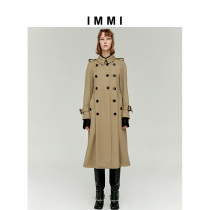 (Designer brand IMMI) classic camel twill wool stack flap windbreaker 192CO031X