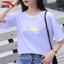 Ahn stepped short sleeve T-shirt female sports clothes Summer new cotton quality Running comfort Lady Compassionate Blouse