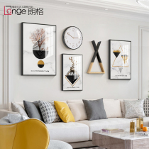 Living room decoration painting modern simple sofa background wall hanging painting light luxury wall painting Nordic combination mural restaurant painting