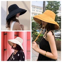  Japanese UV sunscreen hat big brim sun hat net red Korean version of the wild Japanese face cover big brim fisherman hat female summer