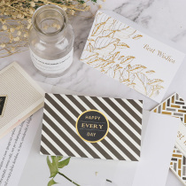 Business Handwritten Card High-end Birthday Card Holiday Blessings Greeting Cards Bronzing Retro Creative Thanks To Universal Cards