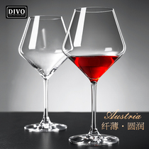 DIVO Austria imported crystal wine glass set Household decanter Wine set big belly wine glass high foot