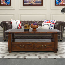 Solid wood tea table minimalist coffee table modern Chinese living room rectangular with drawer storage tea table tea table table