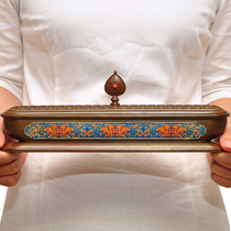 Enamel Color Full Copper Sleeper Furnace Buddha Utensils Tibetan Incense Sinks Sandalwood Indoor home temples dedicated to incense furnaces Buddhist supplies