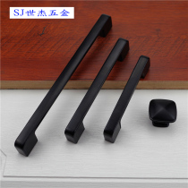 213 new American cabinet drawer matte black wardrobe door handle modern simple European single hole small handle