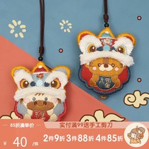 Hani Safe Letter Handmade Embroidered Diy Pocketbook Self-Embroidered Fu Hands For Homemade Lion Embroidered Diy Material Bag