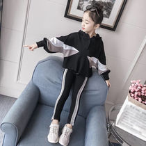 Childrens clothing girl suit 2020 new children Korean version of spring and autumn fashionable foreign sports big net red autumn tide clothes