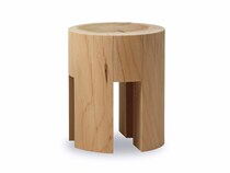 Nordic personality solid wood round hollow stool log side wooden pier stool round creative designer furniture