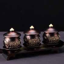 Pure copper water supply cup for the Buddhas home Buddhas home Buddhas former lotus water supply bowl water purifying cup fairy for the cup