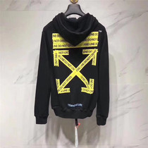 Tide brand off ow white19 couple cordon yellow strip zip cardigan mens hoodie sweater coat