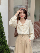 MOBAI homemade style retro small crowddesign sensation shirt woman 2022 fall romantic gentle and long sleeve blouse