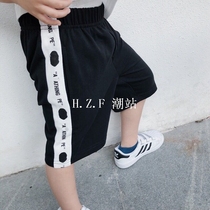 Japanese Tide brand childrens clothing bape male and female childrens apes head sports shorts summer childrens cotton five-point pants beach pants