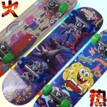 60CM four-wheeled childrens scooter professional four-wheeled cartoon childrens skateboard double-sided pattern