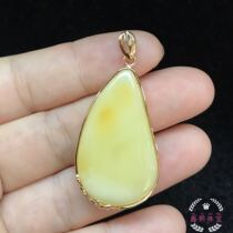 Private personality Jewelry Custom 18k gold with shaped jewel inlaid hand wrapped pendant pendant can come to stone processing