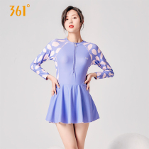 361-degree swimsuit woman 2021 new long sleeve one-piece swimsuit shades for slim professional big code fashion spa swimsuit