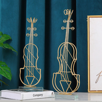 Light luxury abstract violin ornaments modern home creative living room TV cabinet wine cabinet model room soft decoration decoration