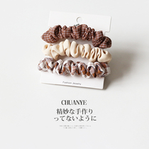 Kawano 3 small intestine Hairband Net red 2021 new simple hair rope temperament small leather band female head rope