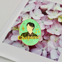 Zhu Zheng-Ting surrounding NINE PERCENT same record THEO ChapterZ metal badge brooch INS