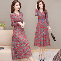 Advanced temperament dress autumn 2021 new female slim mother dress fashion age reduction foreign style dress