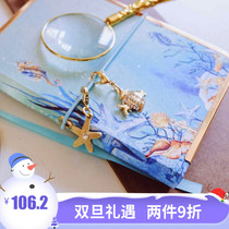 (Small cartridge spot) WILLINGHORSE quiet night ocean coloring illustration gift hand book Notebook