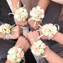 Wedding wedding supplies Korean corsage performance dance sister group bracelet flower Bride hand flower Bridesmaid wrist flower