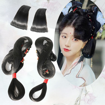 Ancient Clothing Breathable Wig Bag Ancient Wind Hair-Style Hair Accessories Hair Accessories Hair Accessories Hair Decoration Liu Hai Cute Styling Red Rope Bell Ringer Accessories