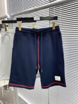 Silver Childrens Day Thom Browne 20 summer New products TB Colorful Line Shorts Classic Casual Sweatpants 50% Pants