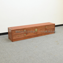 Red Wood Furniture Burmese Flowers Pear Wood New Chinese Style TV Cabinet Ground Cupboards National Standard Big Fruit Purple Sandalwood TV Cabinet