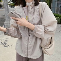 2020 new sunscreen clothing women summer wild hooded sunscreen shirt anti ultraviolet loose long sleeve thin womens coat