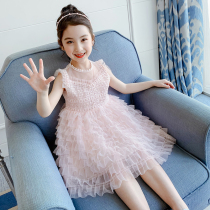 Korean girls Korean skirt summer dress 2021 New style girl princess dress puffy gauze dress fashionable