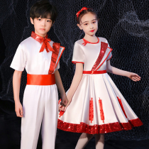 June 1 childrens chorus costume male and female childrens dress childrens choir primary school students recite performance costumes