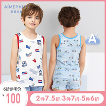 Class A 21 new products Love childrens summer angel vest Cotton spandex 1 year old boy boy printed vest