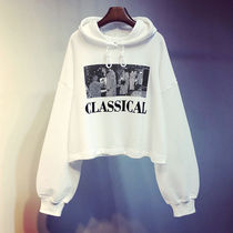 South Korea with cotton 2021 New hooded sweater short spring and autumn loose long sleeve autumn coat coat women tide