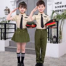 National day kindergarten pupils sheng qi shou clothing children guo qi ban guard gu hao dui show young pioneers protection