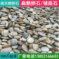 Nanjing natural flat pebbles rain stone washed stone gravel garden fish pond veneer Garden paving landscaping stone