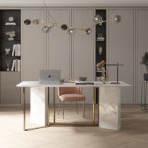 Modern light luxury desk study desk home living room long desk marble desk custom