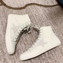 Small dirty shoes high-top versatile small white shoes old dirty shoes spring womens shoes ins tide Star shoes