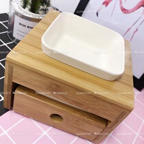 Super Hump Bamboo Series Dog Bowl Bowl Dog Cat Bowl Dog Bowl Dog Bowl Drawer Bowl