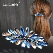 Hairpin hairpin headdress Korean temperament simple back of the head half tie hair Rhinestone crystal medium spring horizontal top clip