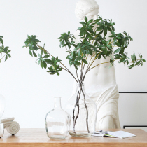  Sicilian simulation flower horse drunk wood Japanese hanging clock green leaf branch flower arrangement with home living room decoration ornaments