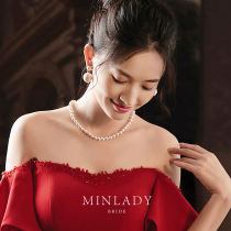 Famous) day and night 2021 New pearl neck accessories female cheongsam French retro bride simple and elegant