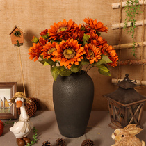 Sunflower Simulation Flowers High-end Floral Bouquet Light Extravagant Table Flowers Fake Flower Pendulum Pieces Living-room Decoration Flower Arrangement Flower Arrangement Flowers