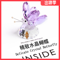 Special high-grade crystal butterfly small animal ornaments creative gifts photo props home decoration birthday gifts