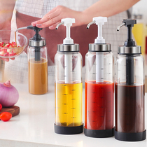 Kitchen oyster oil bottle pressure nozzle oil pot squeezer household press nozzle pump head squeeze oil consumption artifact press type oil consumption bottle